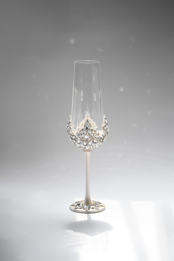 Ethereal Collection crystal wedding set featuring delicate handcrafted design with shimmering crystals and flowing patterns